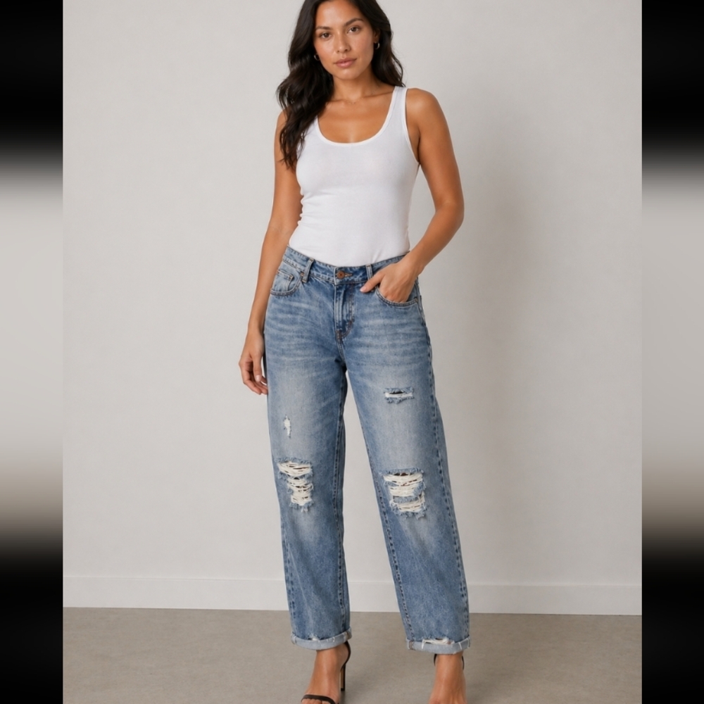 William Rast My Exâs distressed denim blue jeans